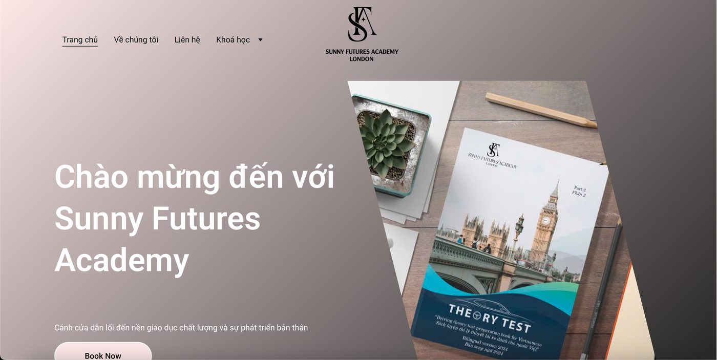 Sunny Futures Academy website by Zeta Webs